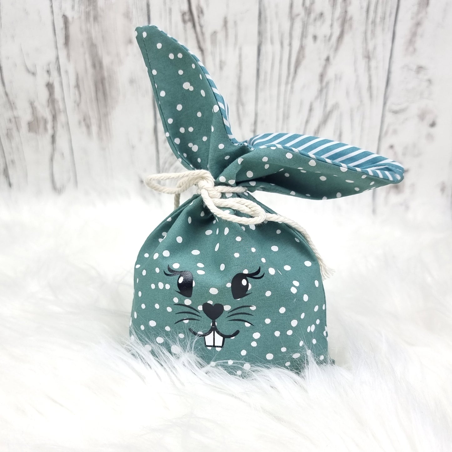 Ostersäckchen grün punkte | Osterbeuel | Geschenkverpackung |Osterhase | Osterkorb | personalisierbar