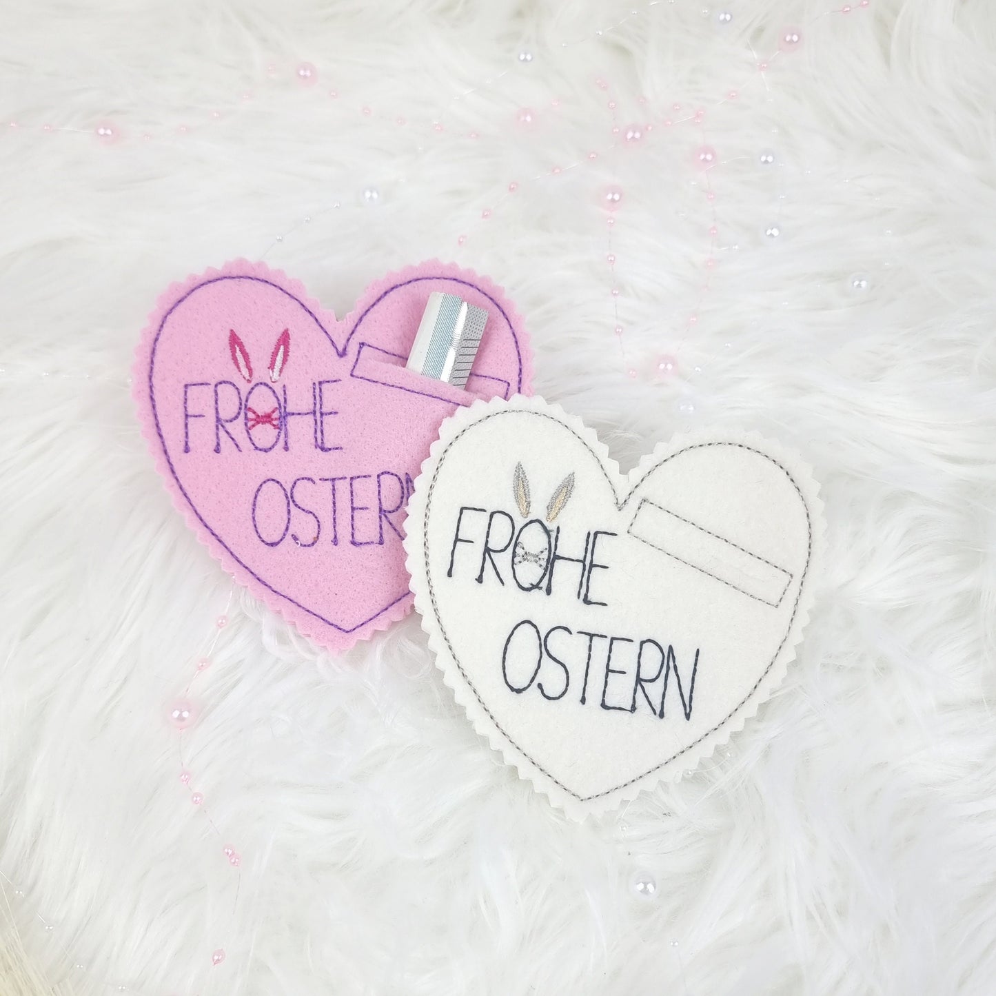 Wunscherfüller aus Filz rosa | Geldgeschenk Herz Verpackung | Gutscheinhülle | Ostergrüße | Mitbringsel