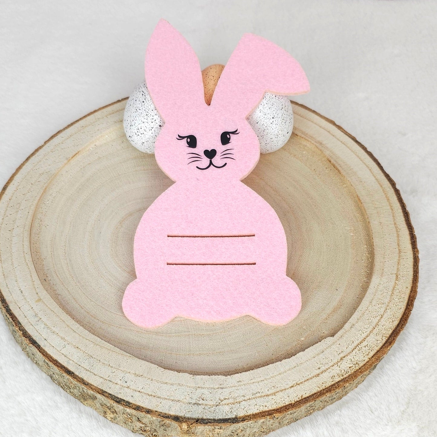 Osterhase mit Schlitz, Geschenkidee für Ostern, Geldgeschenk mit oder ohne Name, rosa