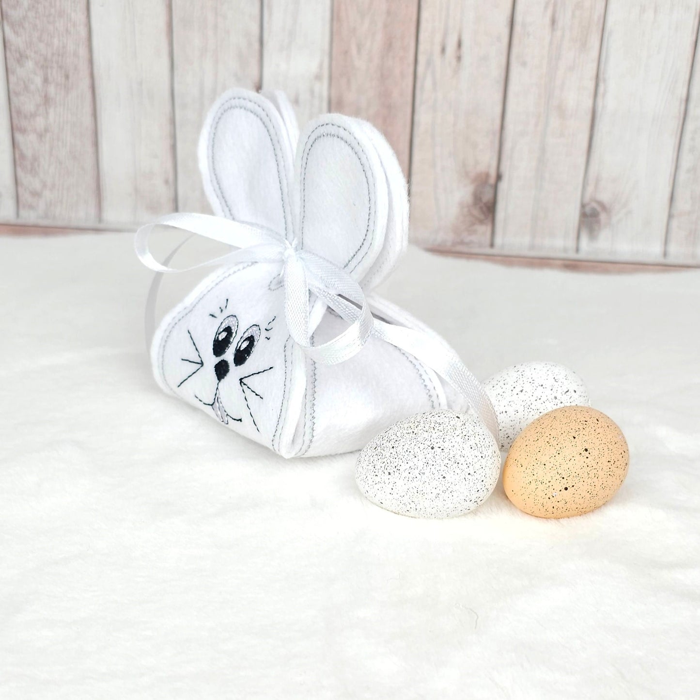 Osterkörbchen weiß | Osterbeuel | Geschenkverpackung | Osterhase | Ostersäckchen| personalisierbar