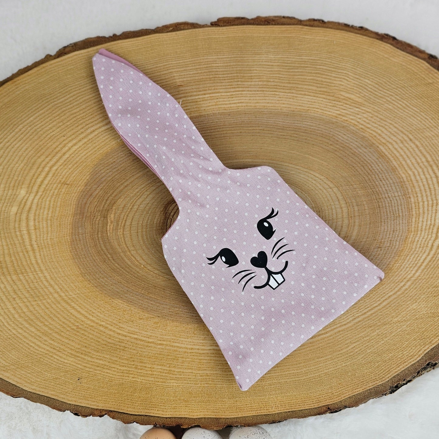 Ostersäckchen altrosa Punkte| Geschenkverpackung |Osterhase | Osterkorb | personalisierbar