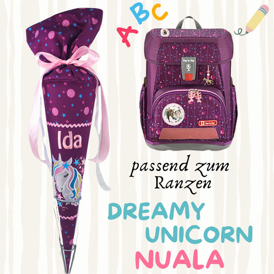 Schultüte passend zum Ranzen Dreamy Unicorn Nuala von Step by Step | verschiedene Applikationen | Einschulung