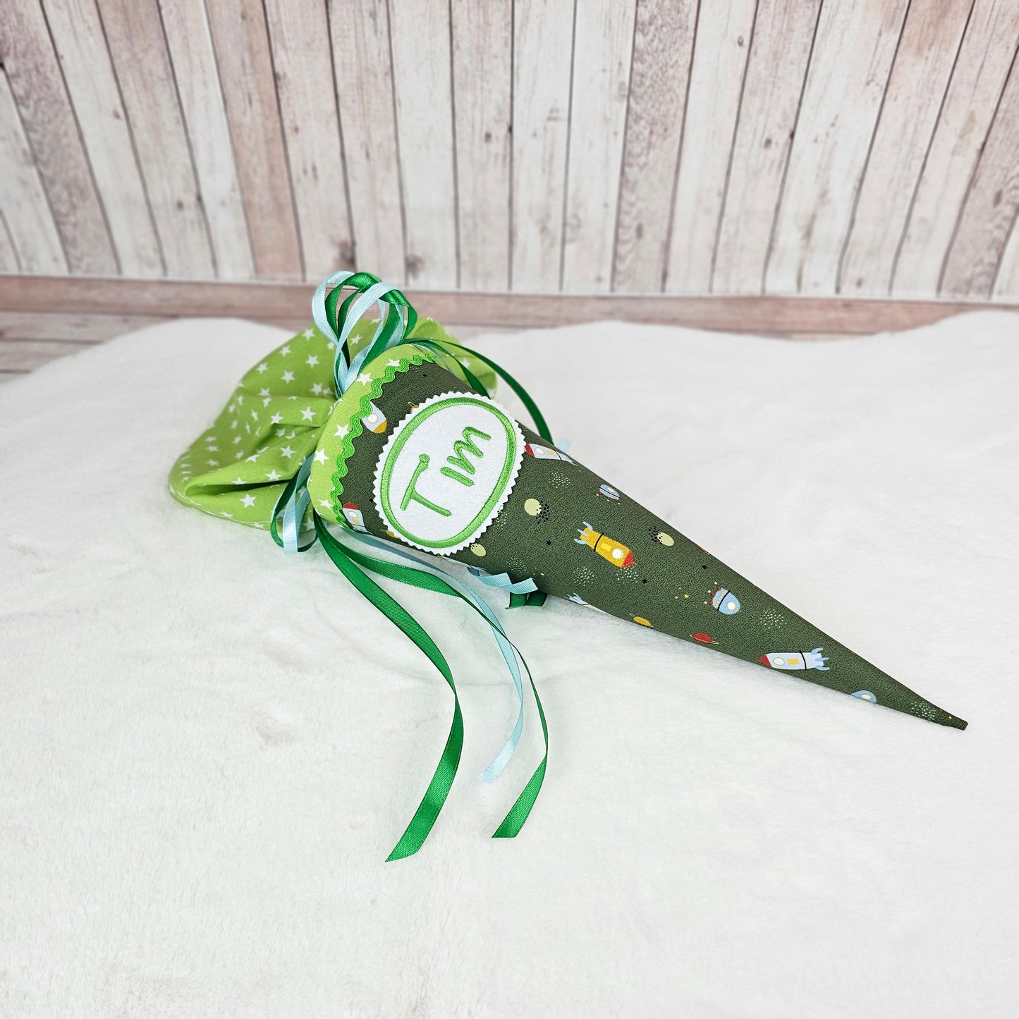 Kindergartentüte | Geschwistertüte | Rakete | Kindergartenstart | 5. Klasse-Schultüte | Geschwistertüte | Kissen