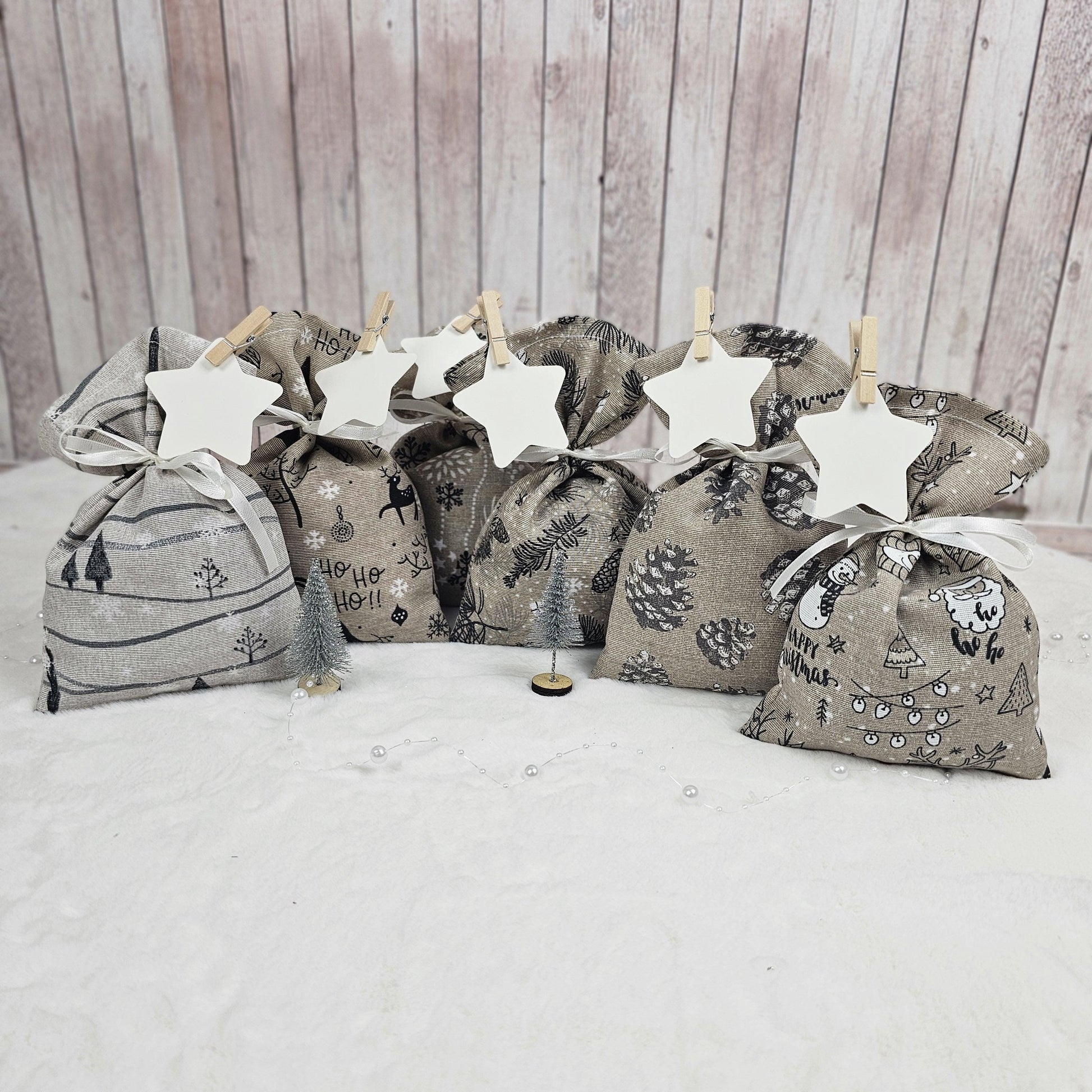 Adventskalendersäckchen | Säckchen aus Stoff | Adventskalender zum befüllen | Weihnachtskalender