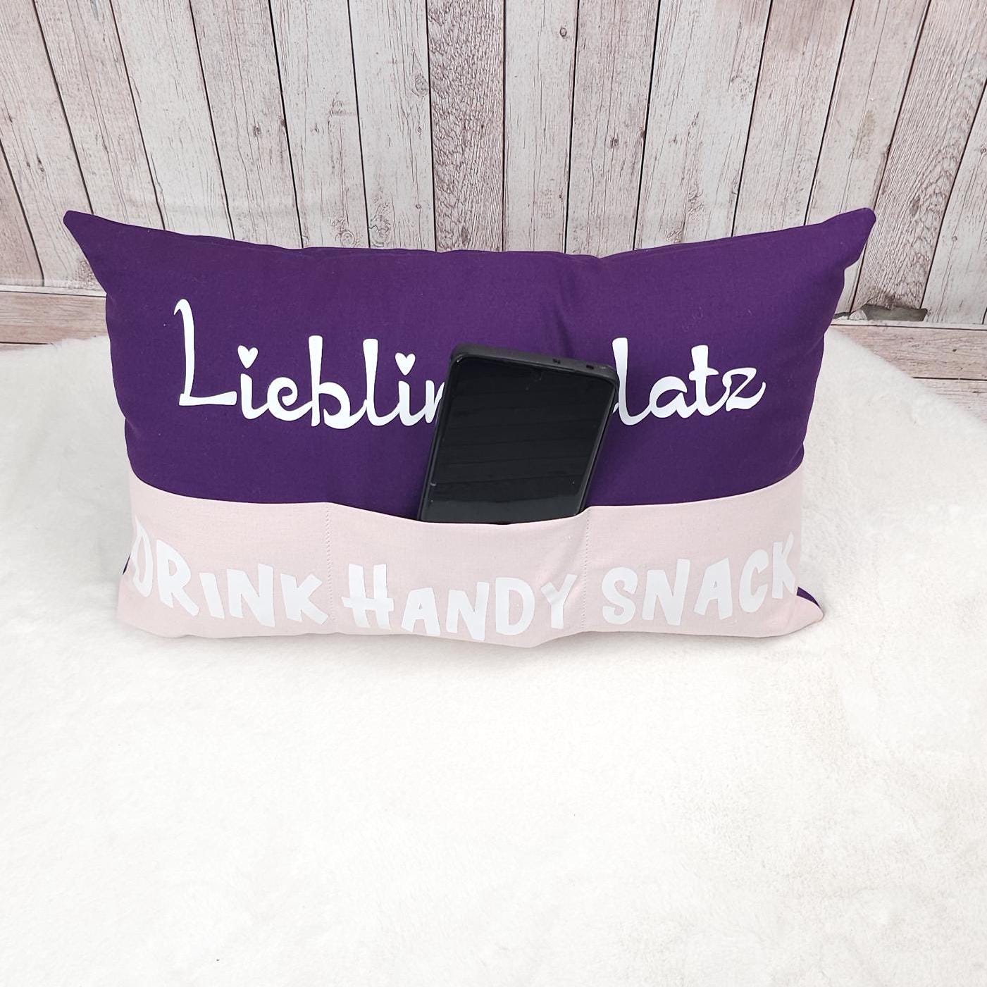 Lieblingsplatz | Kissen mit Einstecktaschen 50x30cm | Geschenkidee | Sofakissen