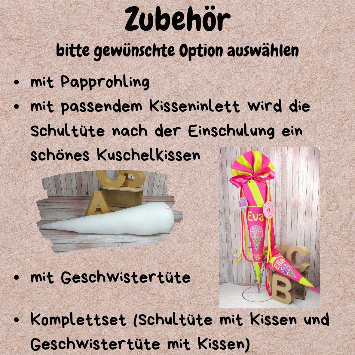 Schultüte passend zum Ranzen Bärzaubernd von Ergobag | Zuckertüte 70 cm bestickt | Einschulung