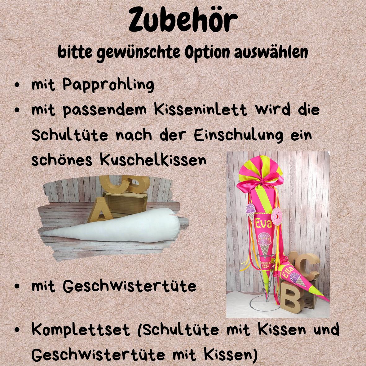 Schultüte passend zum Ranzen Mermaid von Step by Step | Zuckertüte 70 cm bestickt | Einschulung