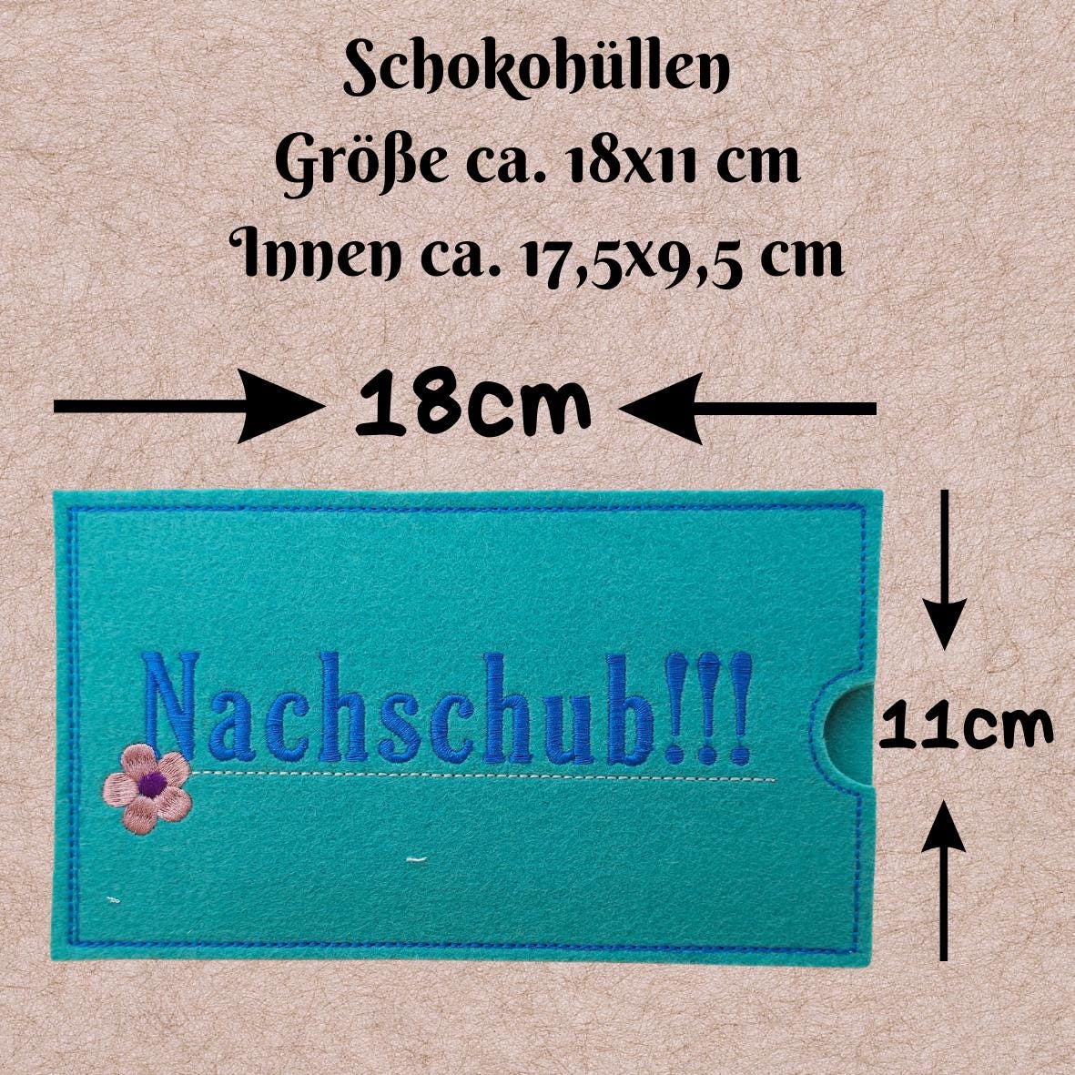 Schokoladenhülle aus Filz | Geschenkverpackung für Schokolade | Schokohülle Wintergrüße | Nachhaltige Verpackung