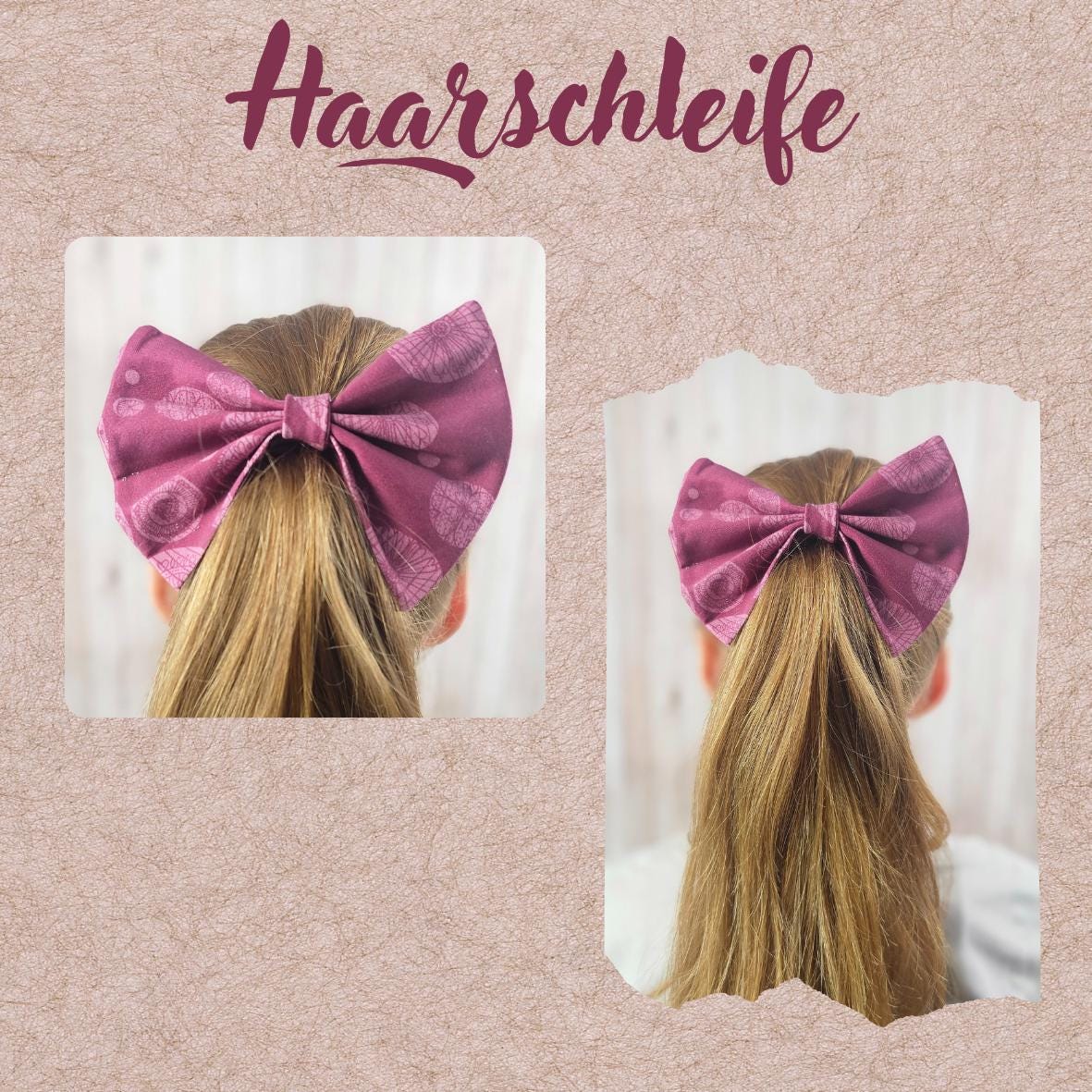 Schultütenschleife | Schleife 3 in 1 | schwarz mit Linien | Haarschleife | Schultüten Zubehör | Stirnband