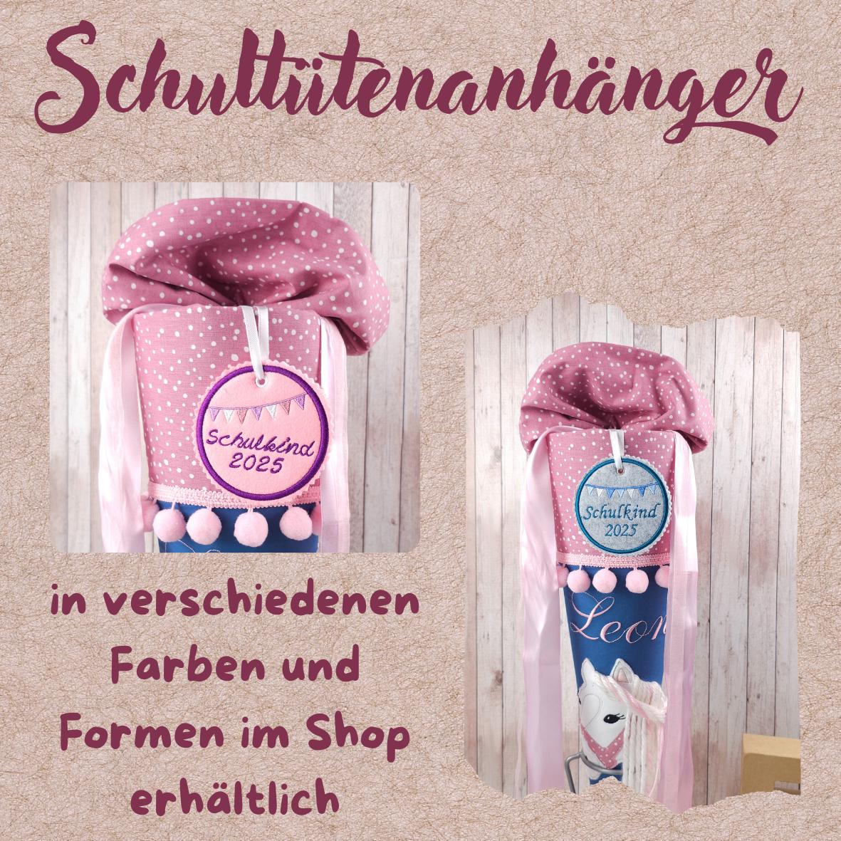 Schultüten Anhänger | rosa | Einschulung | Schulkind 2025 | Button Anhänger | Schultüte Zubehör | inklusive Band