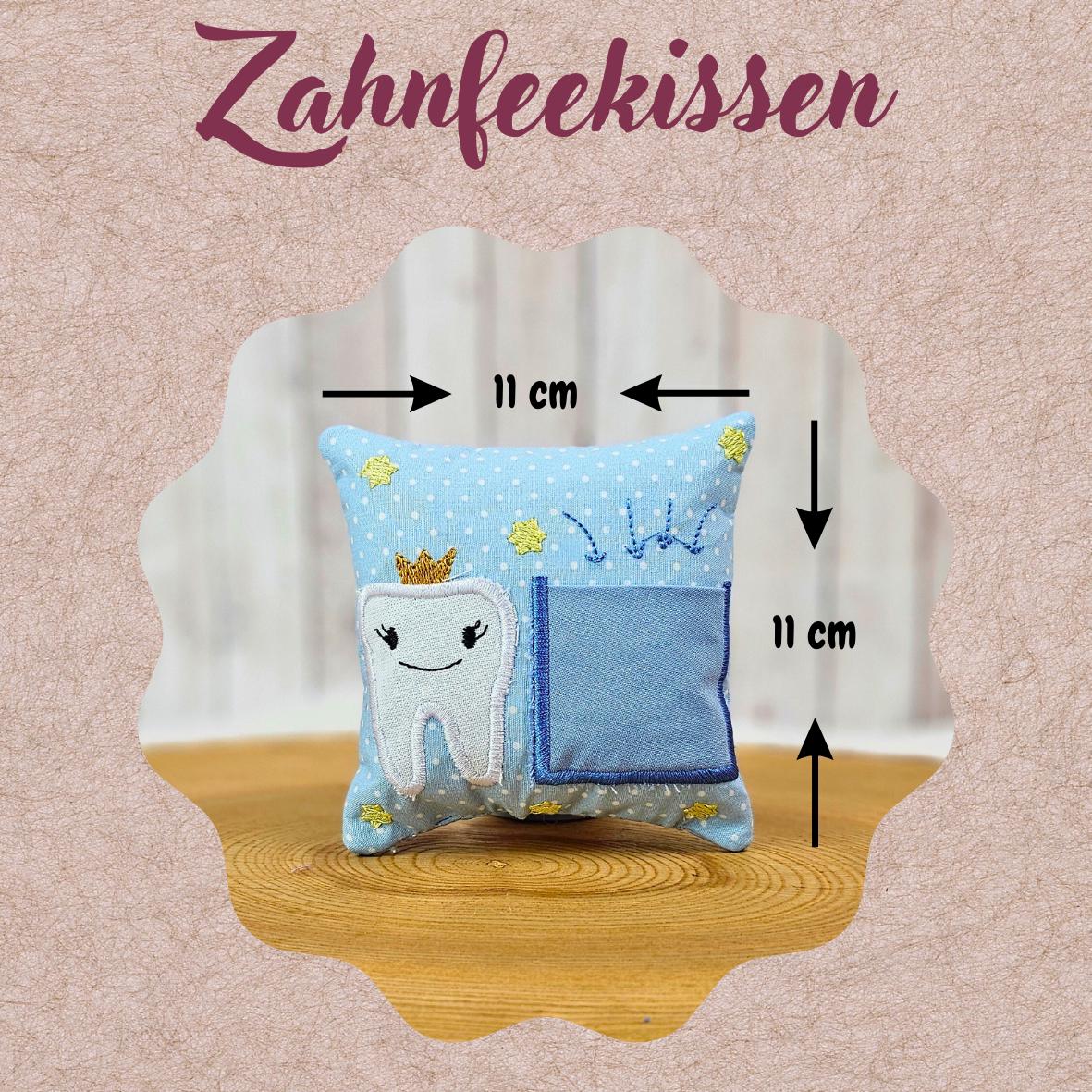 Zahnfeekissen rosa mit oder ohne Name | 11cm x 11cm | personalisiertes Kissen | Zahnfee Kissen | Wackelzahn | Geschenkidee für Kinder