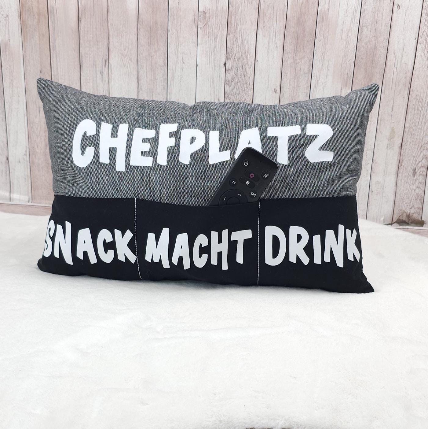 Kissen mit Einstecktaschen 40x25cm | Geschenkidee | Sofakissen | personalisierbar | Deko Kissen | Männerkissen | Frauenkissen | Chefplatz