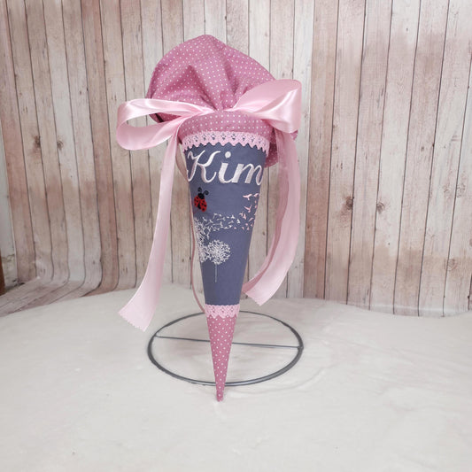 Kindergartentüte | Geschwistertüte | Pusteblume Marienkäfer | Kindergartenstart | 5. Klasse-Schultüte | Kissen | individuelle Schultüten