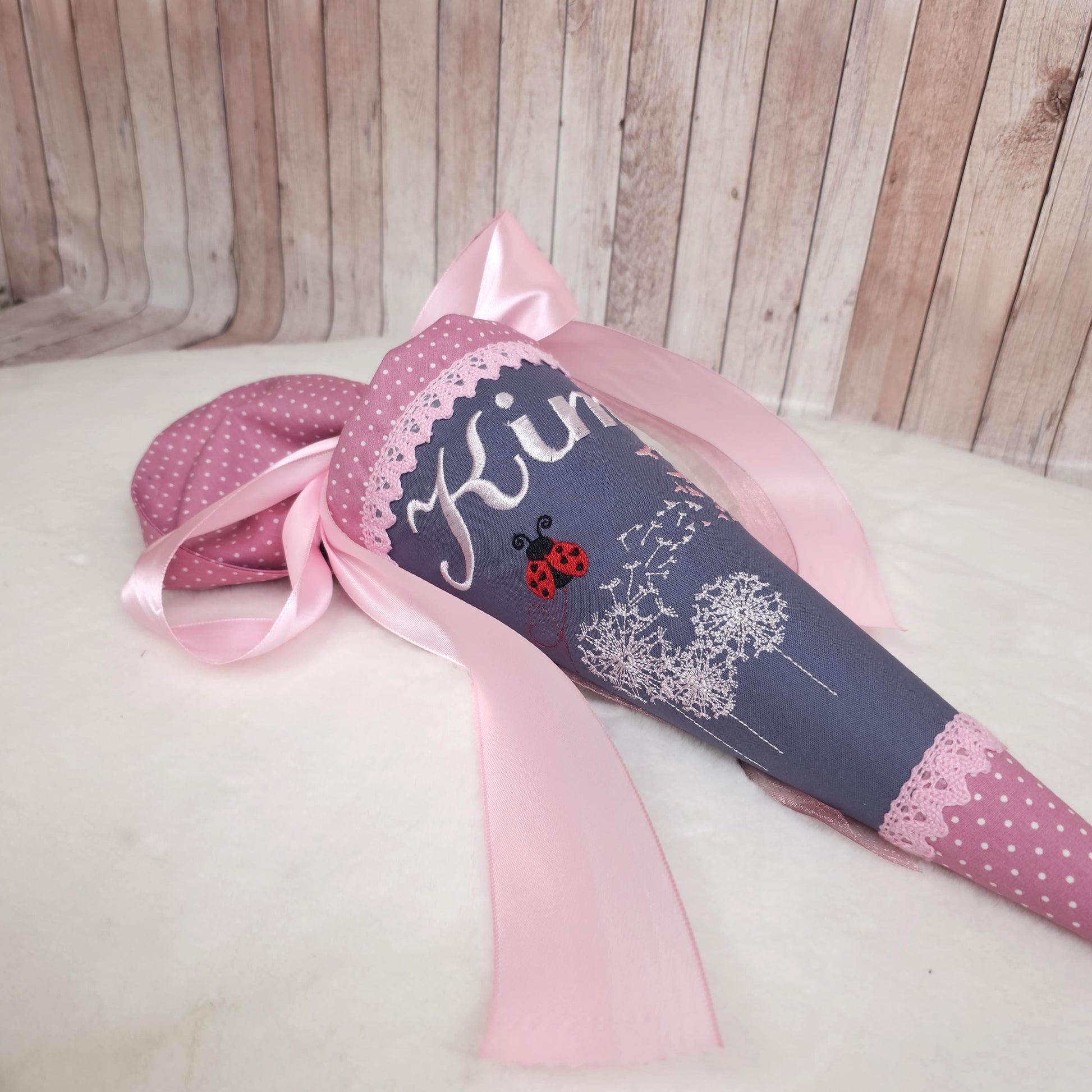 Kindergartentüte | Geschwistertüte | Pusteblume Marienkäfer | Kindergartenstart | 5. Klasse-Schultüte | Kissen | individuelle Schultüten