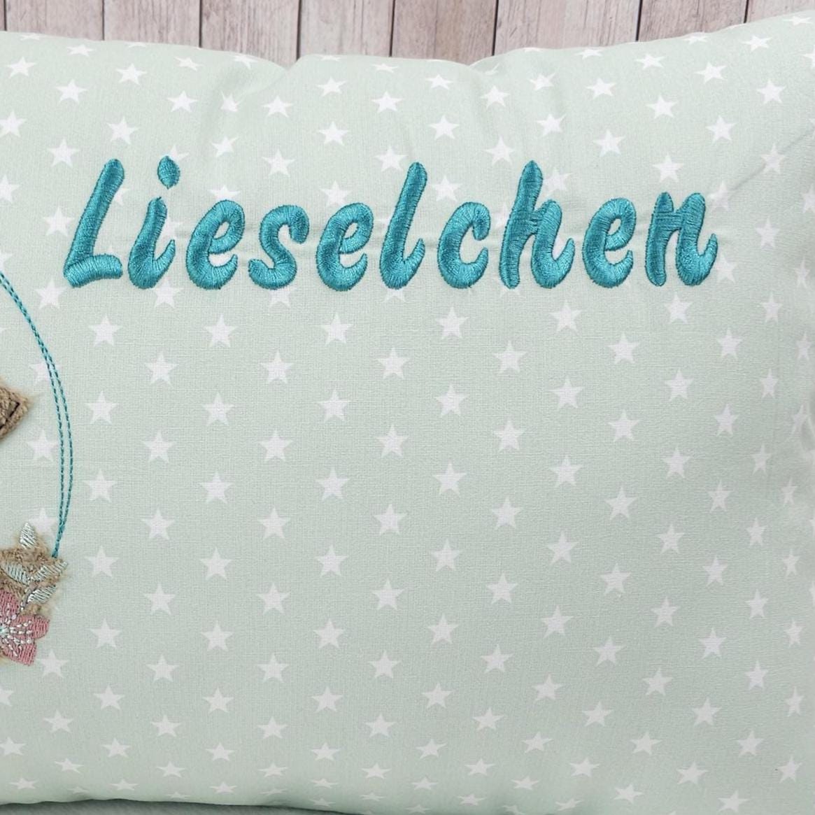 Kissen mit Rehkitz | Name und Geburtsdatum | Taufkissen | Kuschelkissen | Dekokissen