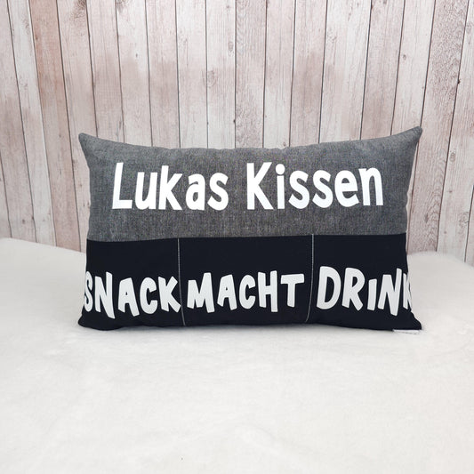 Kissen mit Einstecktaschen 40x25cm | Geschenkidee | Sofakissen | personalisierbar | Deko Kissen | Männerkissen | Frauenkissen
