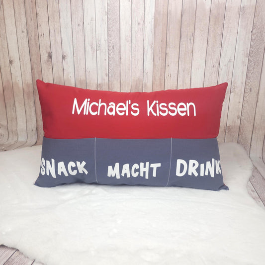 Kissen mit Einstecktaschen 50x30cm | Geschenkidee | Sofakissen | personalisierbar | Deko Kissen | Männerkissen | Frauenkissen