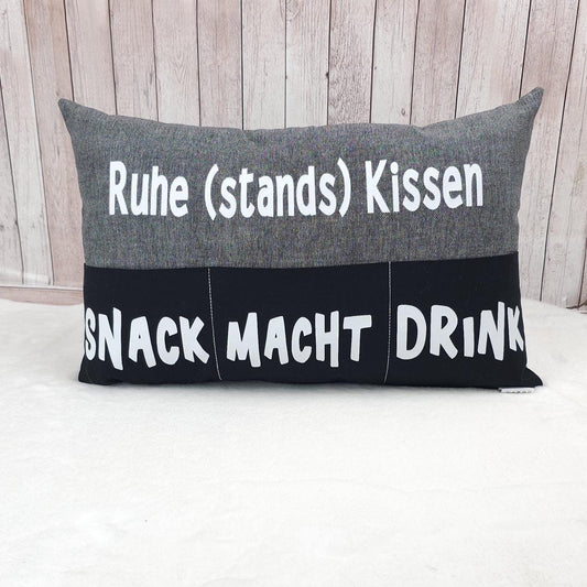 Ruhestand Kissen | Geschenkidee | Sofakissen | Kissen mit Einstecktaschen 40x25cm