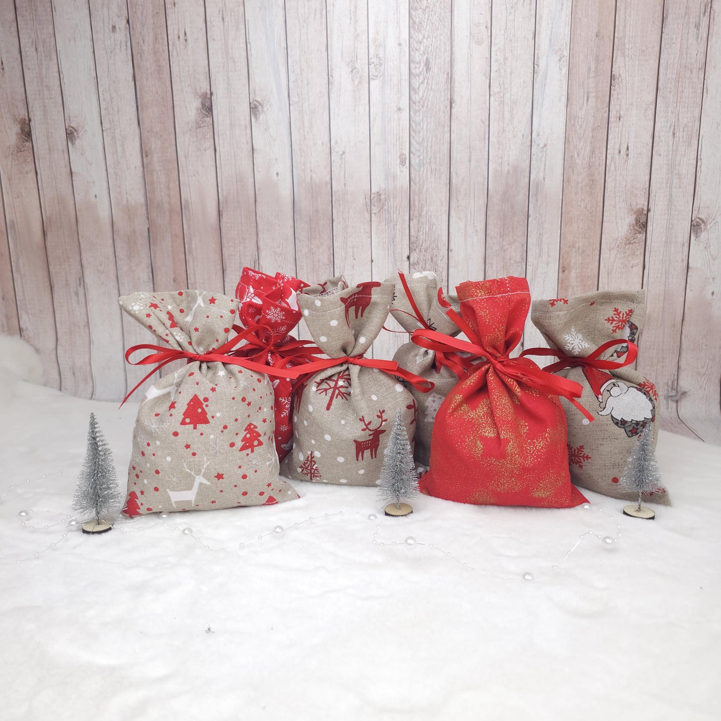 Adventskalendersäckchen | Säckchen aus Stoff | Adventskalender zum befüllen | Weihnachtskalender