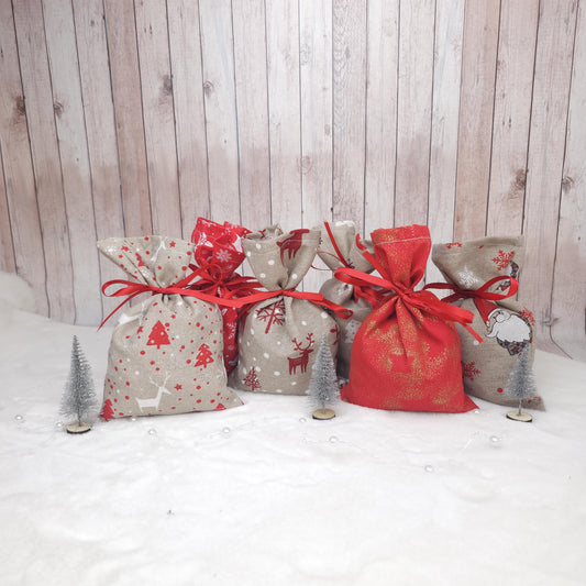 Adventskalendersäckchen | Säckchen aus Stoff | Adventskalender zum befüllen | Weihnachtskalender