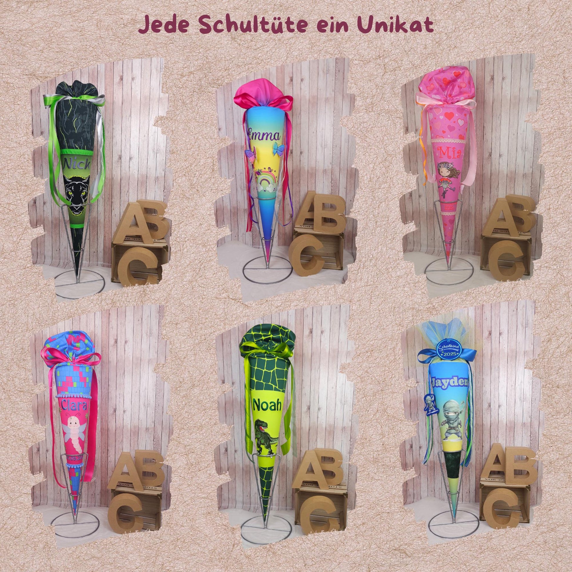 Schultüte mit Name | Pferdekopf | pink/hellblau Sterne| Einschulung | Zuckertüte | Zuckertüte Pferd mit Name | Schultüte Pferdeliebe