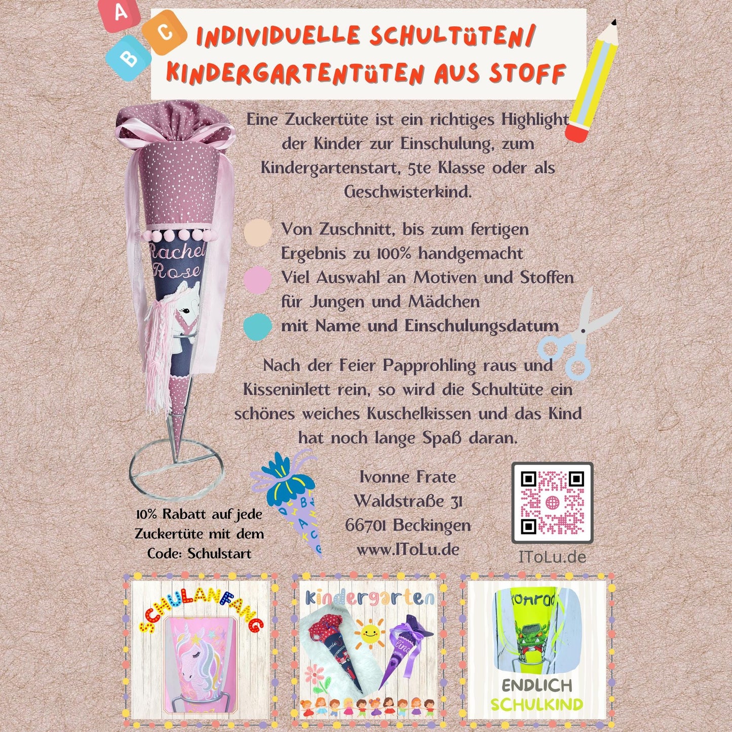 Schultüte mit Name | Pferdekopf | pink/hellblau Sterne| Einschulung | Zuckertüte | Zuckertüte Pferd mit Name | Schultüte Pferdeliebe