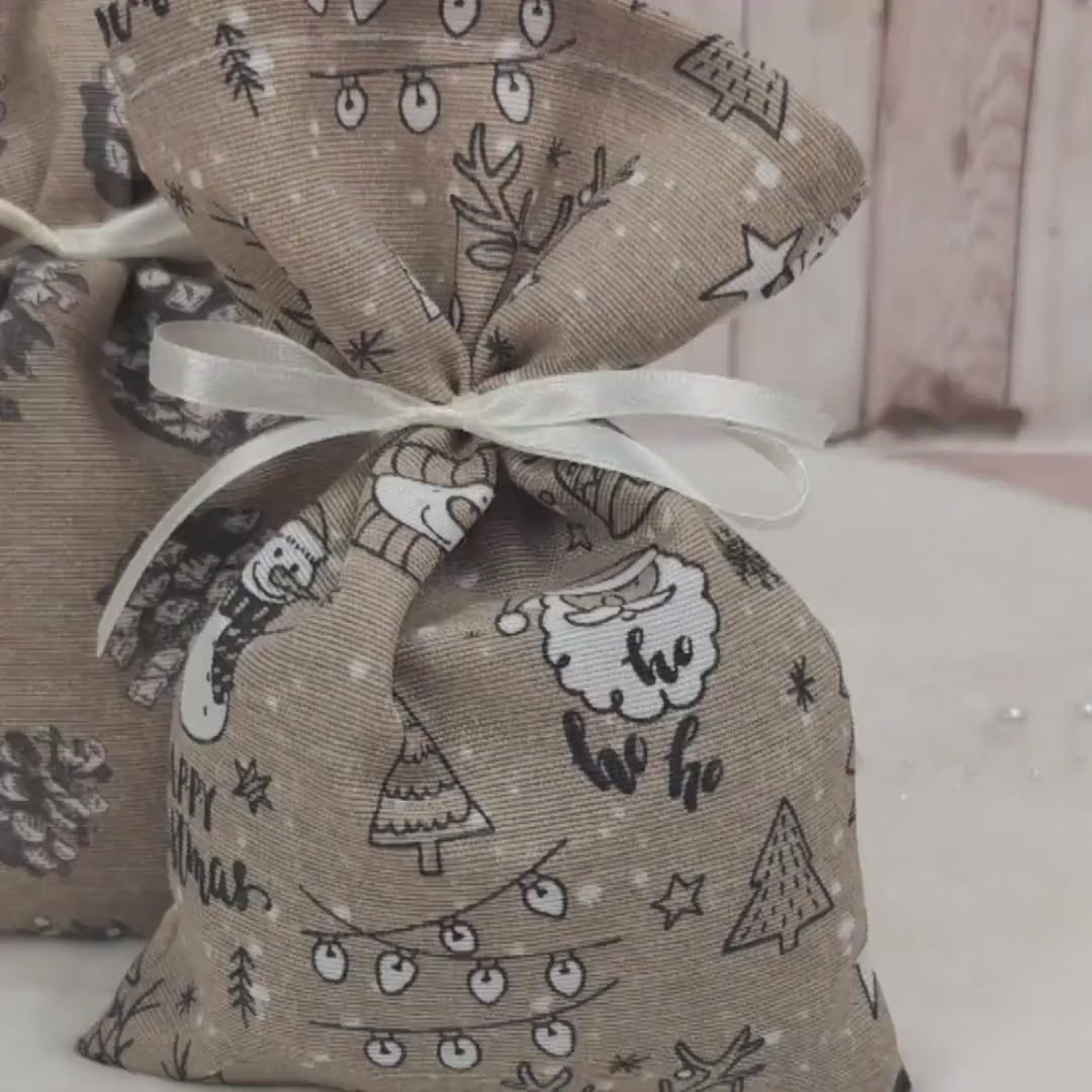 Adventskalendersäckchen | Säckchen aus Stoff |  Adventskalender zum befüllen | Weihnachtskalender