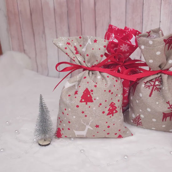 Adventskalendersäckchen | Säckchen aus Stoff |  Adventskalender zum befüllen | Weihnachtskalender