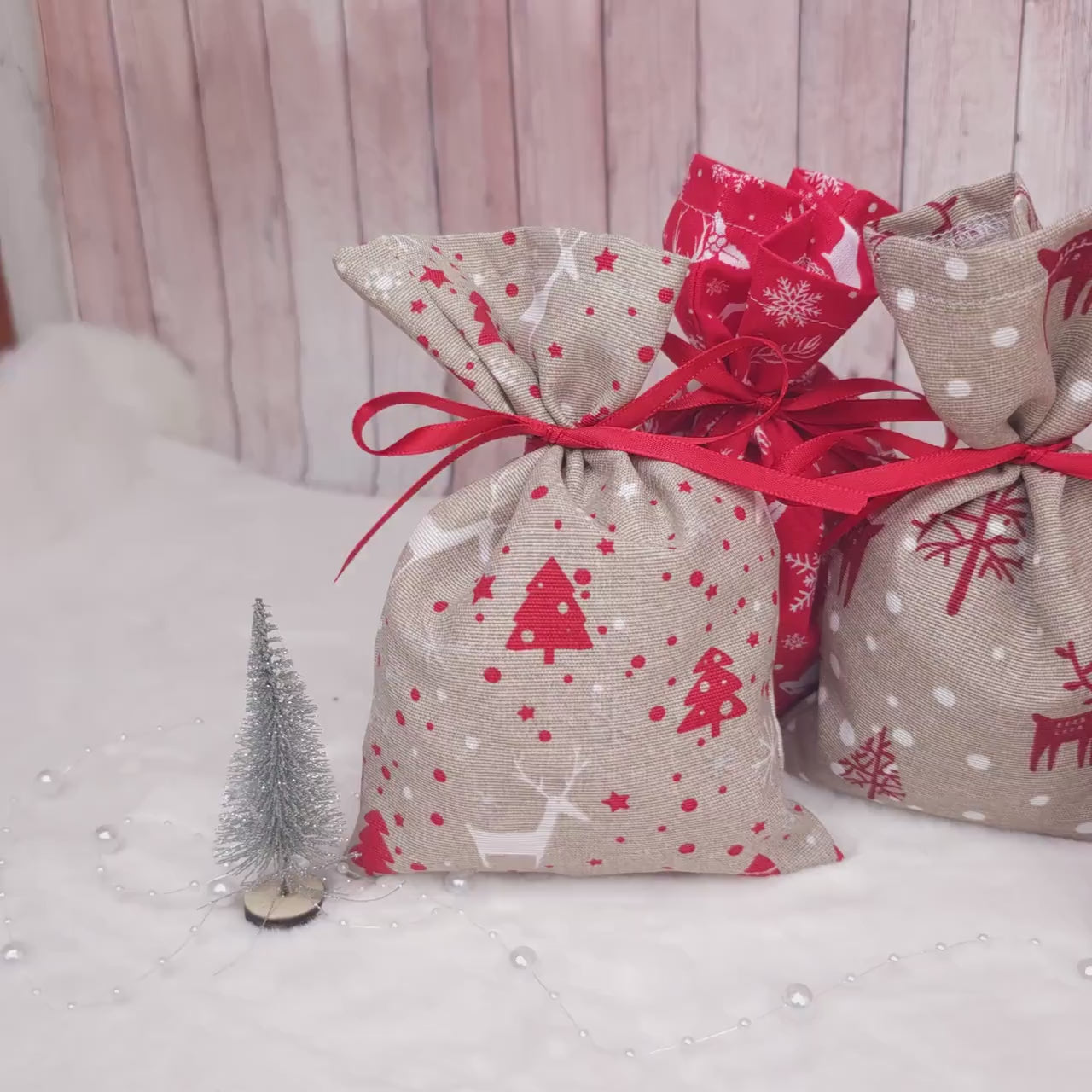 Adventskalendersäckchen | Säckchen aus Stoff |  Adventskalender zum befüllen | Weihnachtskalender