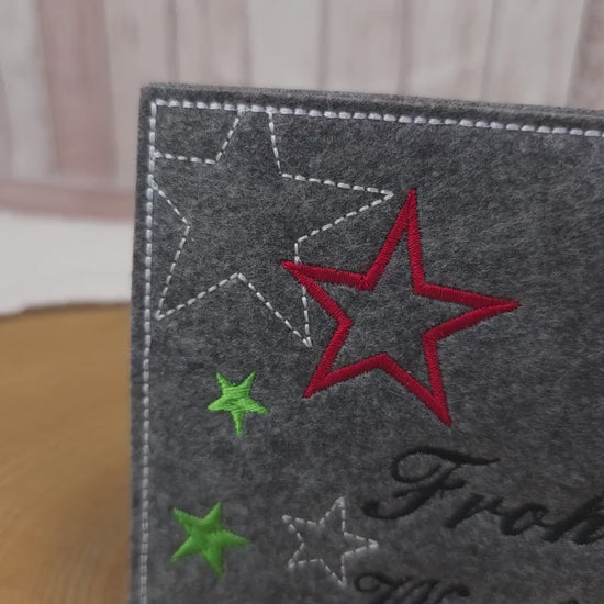 Schokoladenhülle aus Filz | Geschenkverpackung für Schokolade | Schokohülle Weihnachten | Nachhaltige Verpackung