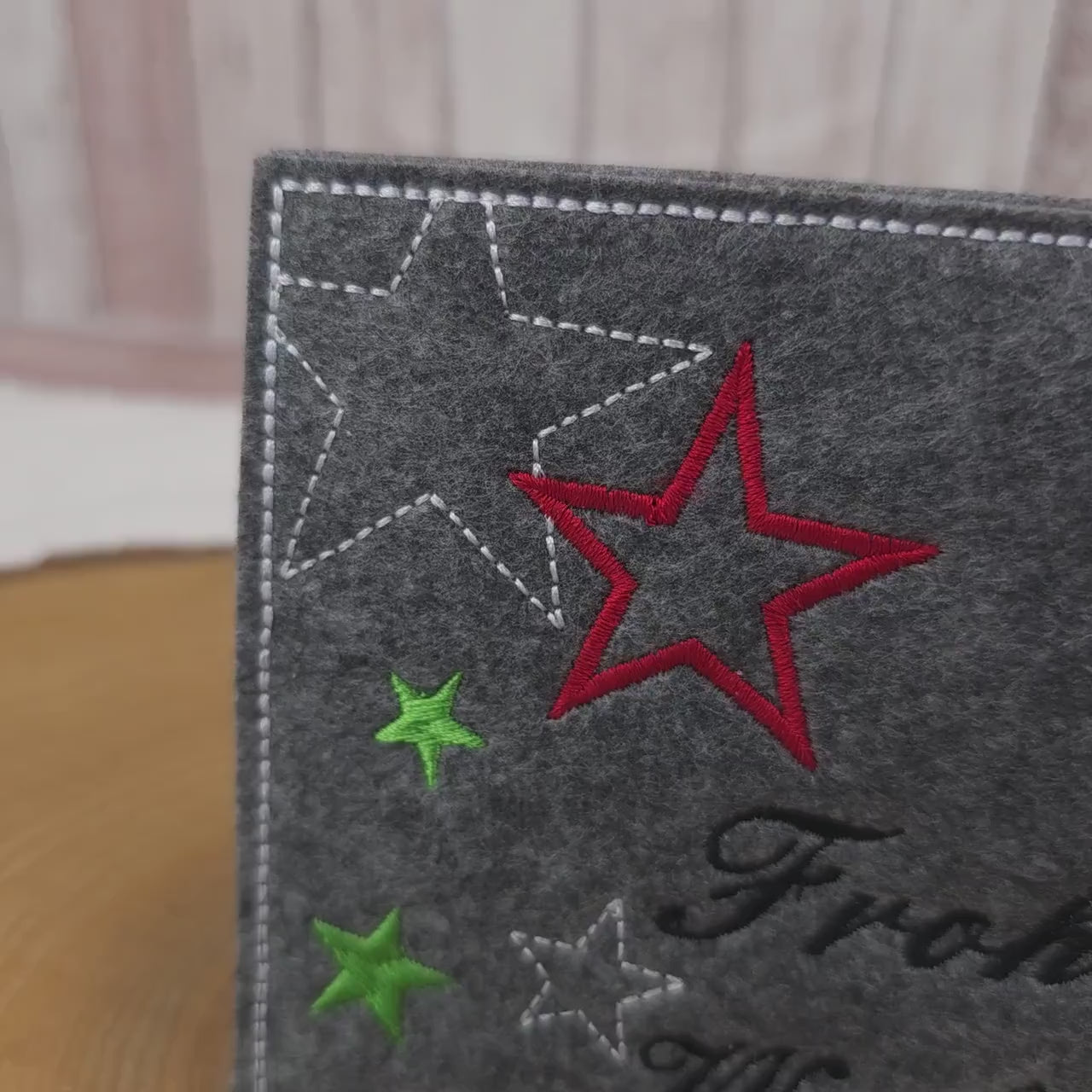 Schokoladenhülle aus Filz | Geschenkverpackung für Schokolade | Schokohülle Weihnachten | Nachhaltige Verpackung