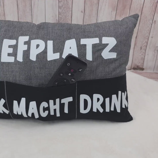 Kissen mit Einstecktaschen 40x25cm | Geschenkidee | Sofakissen | personalisierbar | Deko Kissen | Männerkissen | Frauenkissen | Chefplatz