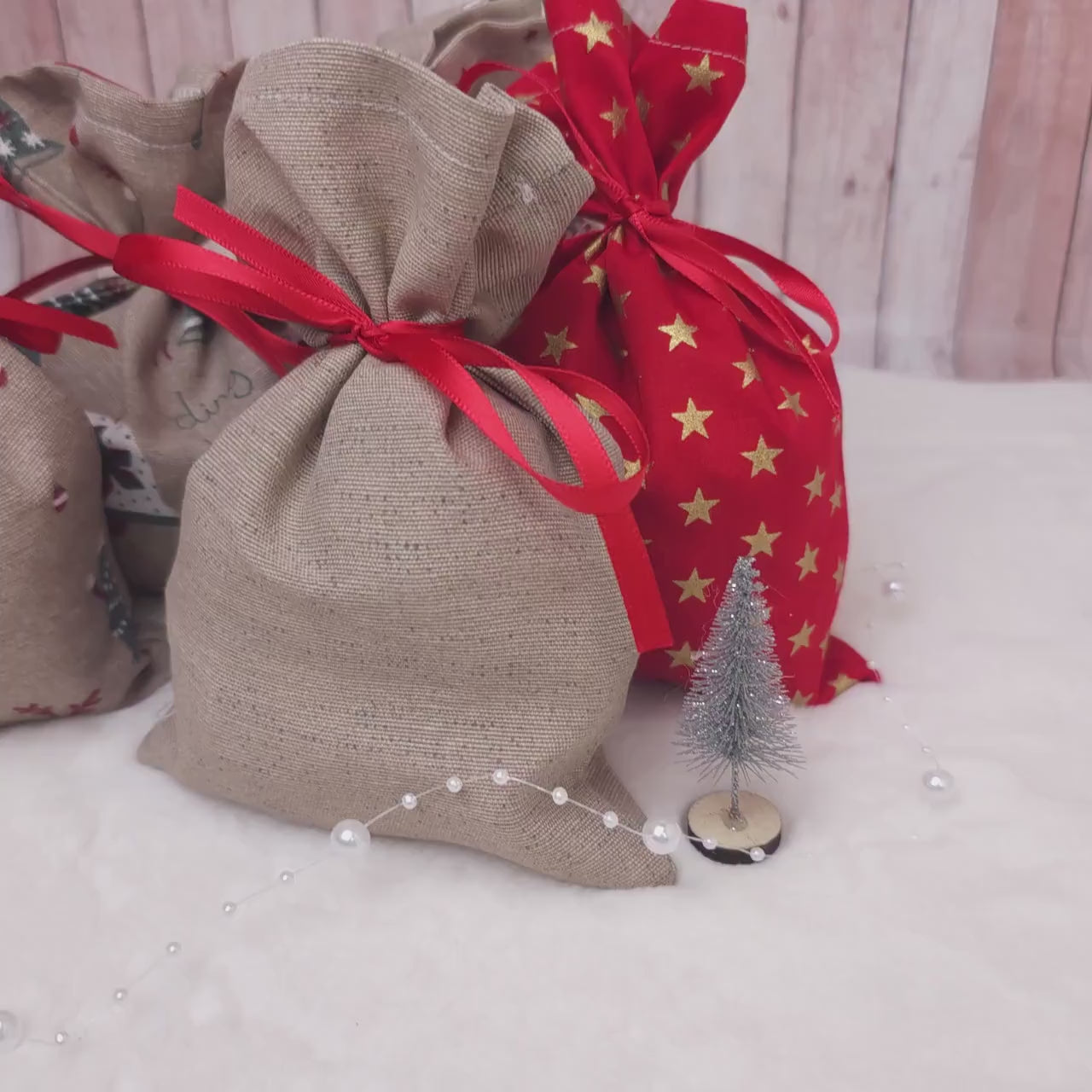 Adventskalendersäckchen | Säckchen aus Stoff |  Adventskalender zum befüllen | Weihnachtskalender